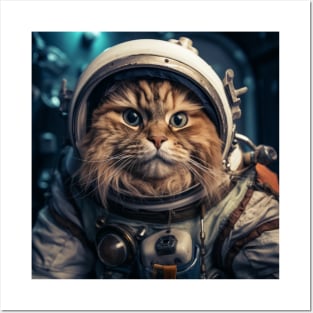 Astronaut Cat in Space - Cymric Posters and Art